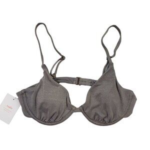 NWT Andie Swim Sicily Top in Silver Size Medium